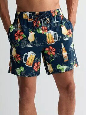 NEW Trinity Coast Mesh Lined 7” Inseam Swim Trunks SZ SMALL UPF 50 4-Way Stretch
